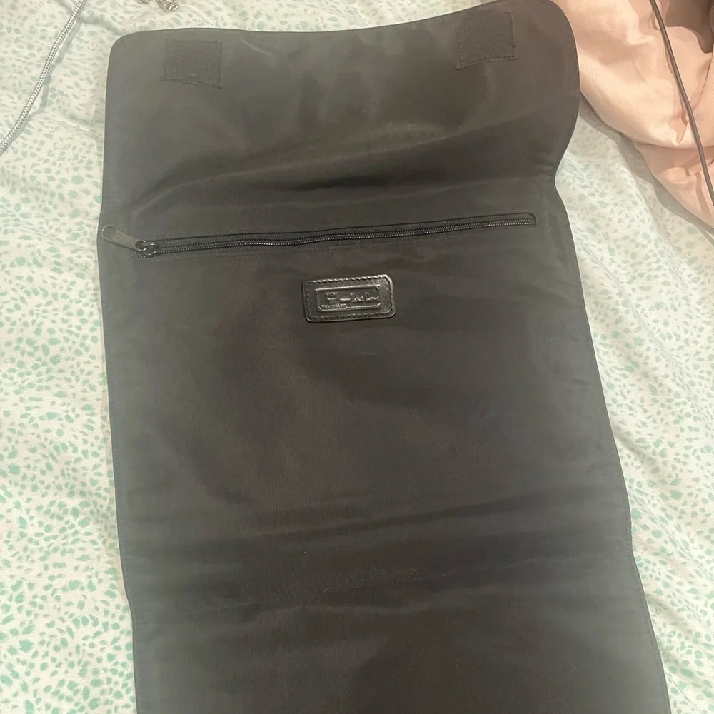 MCM Black Clutch Nylon RARE. Velcro attach. Chain does not come w/